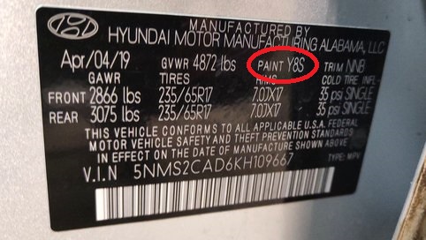 Como encontrar o código da tinta do seu Hyundai Como encontrar o código da tinta do seu Hyundai